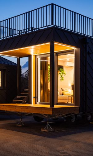 mobile home with terrace